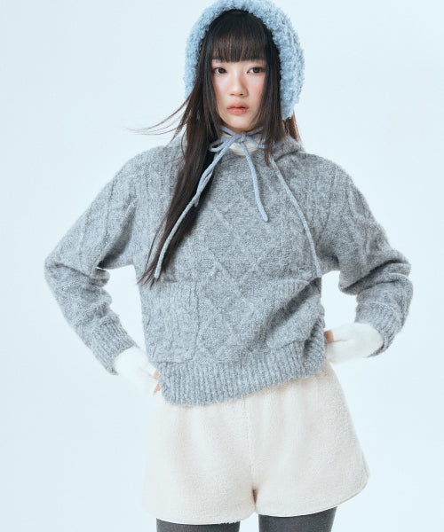 MIXXO MIXXO Hoodie Cable Hood Pullover