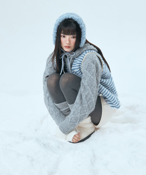 MIXXO MIXXO Hoodie Cable Hood Pullover