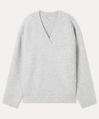 MIXXO MIXXO V-neck loose fit ribbed pullover (C)