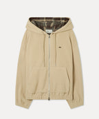 MIXXO MIXXO Hoodie Check Color Fleece Zip-Up (C, S)