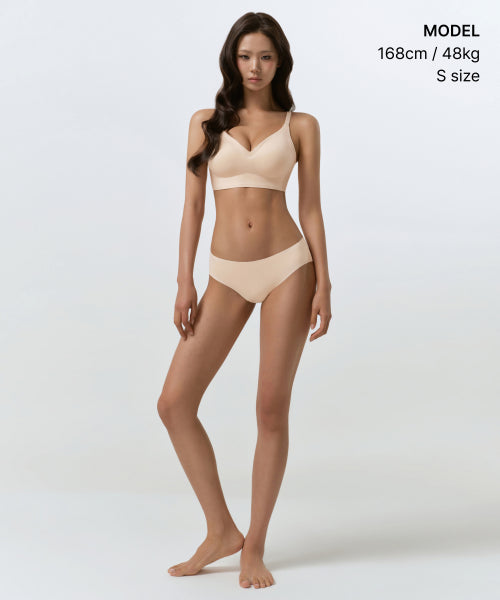 MUSINSA STANDARD WOMAN MUSINSA STANDARD WOMAN Women's Seamless Volume Boost Bra [Light Beige] - Size