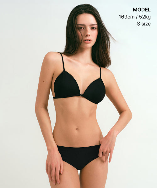 MUSINSA STANDARD WOMAN MUSINSA STANDARD WOMAN Front hook minimal bralette black