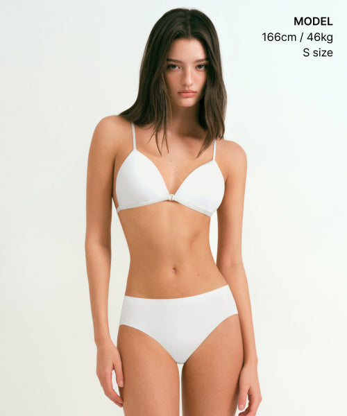 MUSINSA STANDARD WOMAN MUSINSA STANDARD WOMAN Front hook minimal bralette [white]