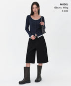 MUSINSA STANDARD WOMAN MUSINSA STANDARD WOMAN Cardigan Slim Fit [Navy]