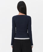 MUSINSA STANDARD WOMAN MUSINSA STANDARD WOMAN Cardigan Slim Fit [Navy]