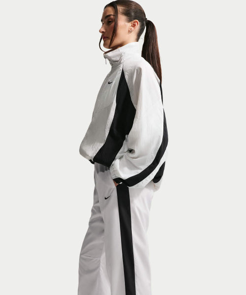 NIKE NIKE Sportswear Classic Mid-Rise Open Hem Pants W - White:Black
