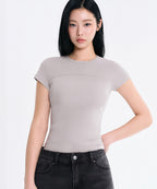 MUSINSA STANDARD WOMAN MUSINSA STANDARD WOMAN T-Shirt Ash Gray
