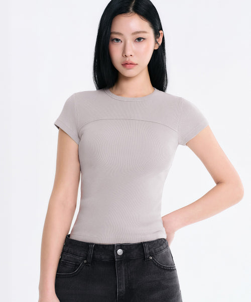 MUSINSA STANDARD WOMAN MUSINSA STANDARD WOMAN T-Shirt Ash Gray