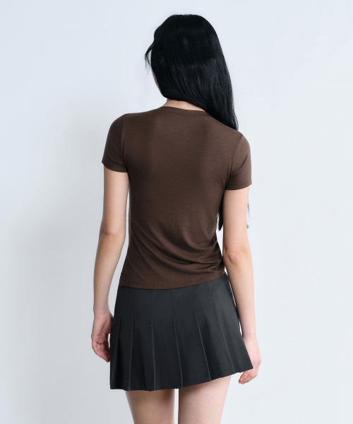 MUSINSA STANDARD WOMAN MUSINSA STANDARD WOMAN T-Shirt Side Ruched (Size)