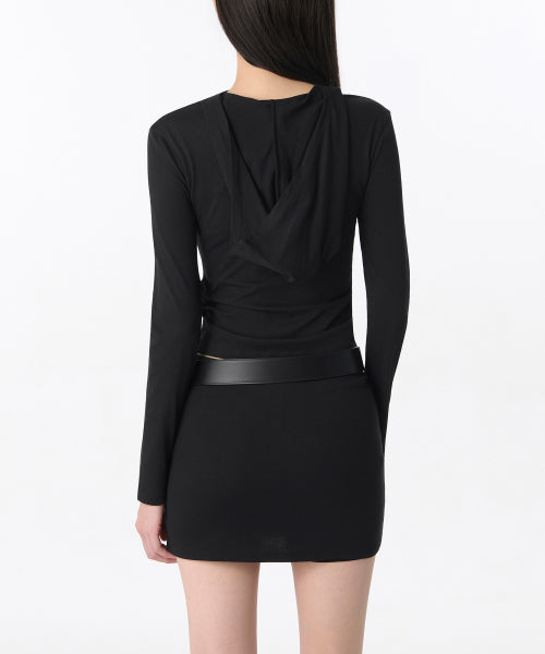 MUSINSA STANDARD WOMAN MUSINSA STANDARD WOMAN Women's Drape Hooded Long Sleeve T-Shirt (Size M)
