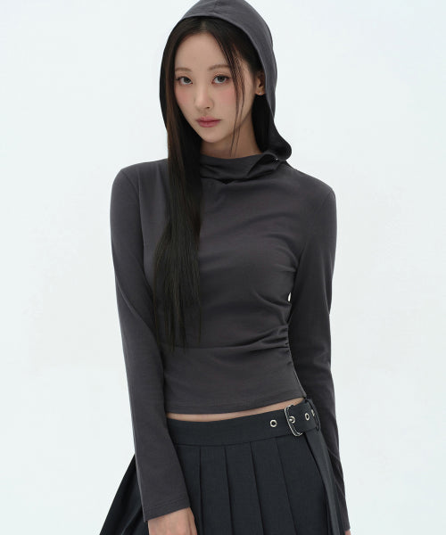 MUSINSA STANDARD WOMAN MUSINSA STANDARD WOMAN Women's Drape Hooded Long Sleeve T-Shirt (Size M)