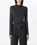 MUSINSA STANDARD WOMAN MUSINSA STANDARD WOMAN Women's Drape Hooded Long Sleeve T-Shirt (Size M)
