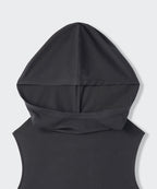 MUSINSA STANDARD WOMAN MUSINSA STANDARD WOMAN Drape Hooded Sleeveless Top (Dark Gray)