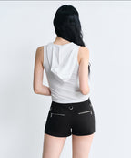 MUSINSA STANDARD WOMAN MUSINSA STANDARD WOMAN Drape Hooded Sleeveless Top (White)
