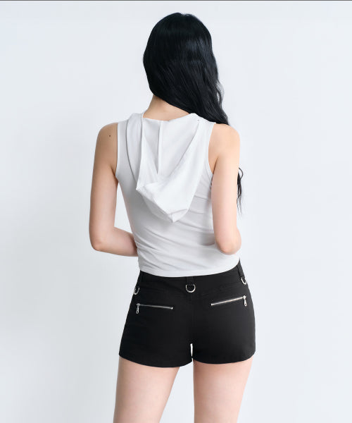 MUSINSA STANDARD WOMAN MUSINSA STANDARD WOMAN Drape Hooded Sleeveless Top (White)
