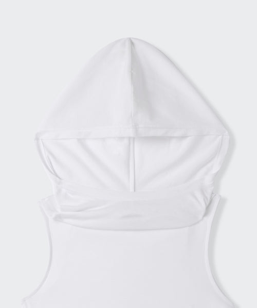 MUSINSA STANDARD WOMAN MUSINSA STANDARD WOMAN Drape Hooded Sleeveless Top (White)