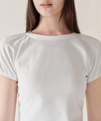 MUSINSA STANDARD WOMAN MUSINSA STANDARD WOMAN Women's Volume Sleeve Slim T-Shirt (White)