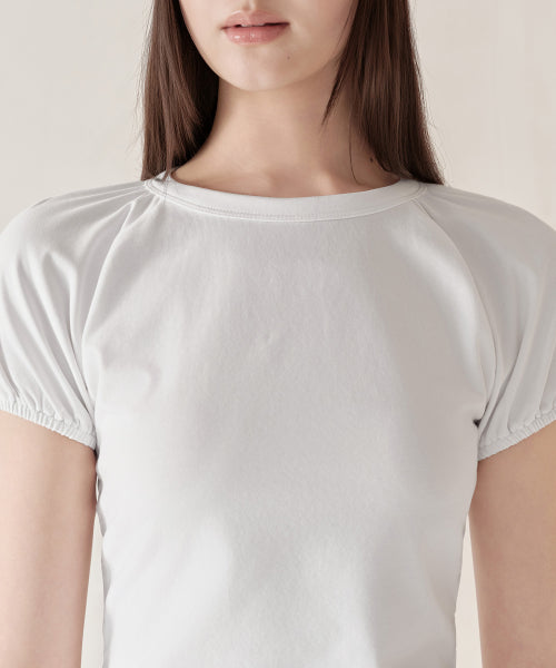 MUSINSA STANDARD WOMAN MUSINSA STANDARD WOMAN Women's Volume Sleeve Slim T-Shirt (White)