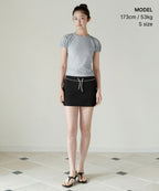 MUSINSA STANDARD WOMAN MUSINSA STANDARD WOMAN Women's Volume Sleeve Slim T-Shirt [Medium Gray]