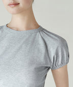 MUSINSA STANDARD WOMAN MUSINSA STANDARD WOMAN Women's Volume Sleeve Slim T-Shirt [Medium Gray]