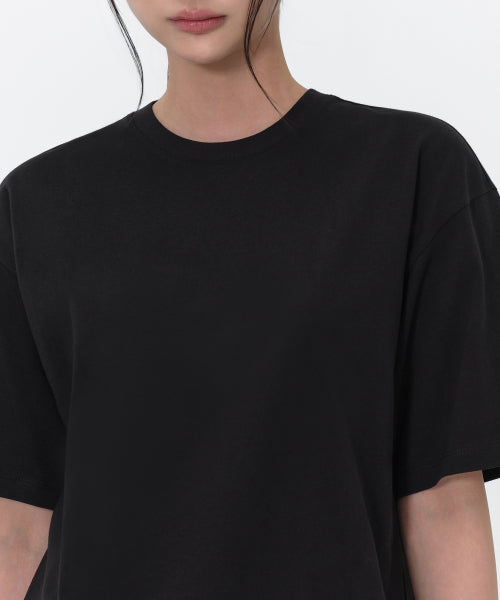 MUSINSA STANDARD WOMAN MUSINSA STANDARD WOMAN Oversized Crew Neck T-Shirt Black