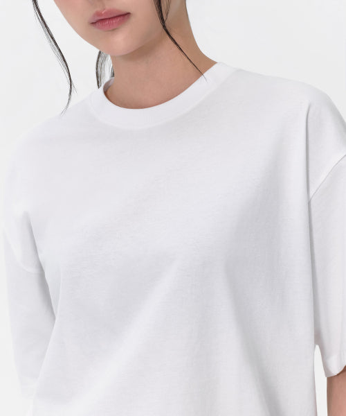 MUSINSA STANDARD WOMAN MUSINSA STANDARD WOMAN Women's Oversized Crew Neck T-Shirt (White)
