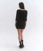 MUSINSA STANDARD WOMAN MUSINSA STANDARD WOMAN Jersey Mini Dress Black