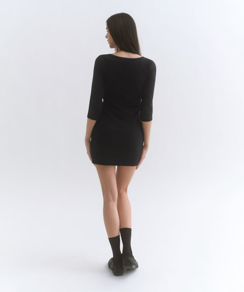 MUSINSA STANDARD WOMAN MUSINSA STANDARD WOMAN Jersey Mini Dress Black