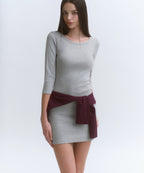 MUSINSA STANDARD WOMAN MUSINSA STANDARD WOMAN Jersey Mini Dress Medium Gray