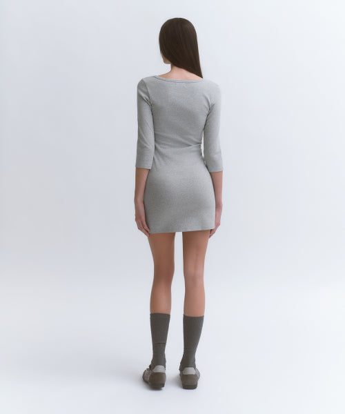 MUSINSA STANDARD WOMAN MUSINSA STANDARD WOMAN Jersey Mini Dress Medium Gray