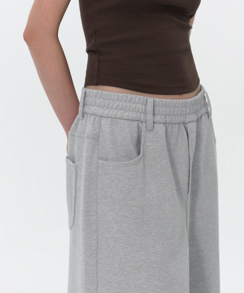 MUSINSA STANDARD WOMAN MUSINSA STANDARD WOMAN Women's Sweatshirt Bermuda Sweatpants [Medium Gray]