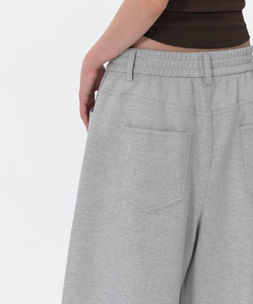 MUSINSA STANDARD WOMAN MUSINSA STANDARD WOMAN Women's Sweatshirt Bermuda Sweatpants [Medium Gray]