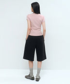 MUSINSA STANDARD WOMAN Bermuda Sweatpants for Women - Black