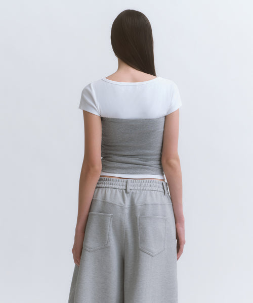MUSINSA STANDARD WOMAN MUSINSA STANDARD WOMAN Slim Tube Top Medium Gray