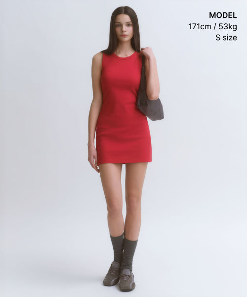 MUSINSA STANDARD WOMAN MUSINSA STANDARD WOMAN Women's Tank Dress Red