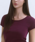 MUSINSA STANDARD WOMAN MUSINSA STANDARD WOMAN Women's Slim Scoop Neck Cap Sleeve T-Shirt (Size M)