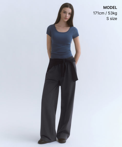 MUSINSA STANDARD WOMAN MUSINSA STANDARD WOMAN T-Shirt Slim Scoop Neck