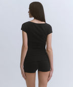 MUSINSA STANDARD WOMAN MUSINSA STANDARD WOMAN T-Shirt Slim Boat Neck