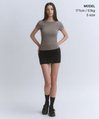 MUSINSA STANDARD WOMAN MUSINSA STANDARD WOMAN T-Shirt Slim Boat Neck