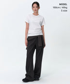 MUSINSA STANDARD WOMAN MUSINSA STANDARD WOMAN Women's Plain Crew Neck T-Shirt (White)
