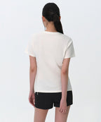 MUSINSA STANDARD WOMAN MUSINSA STANDARD WOMAN T-Shirt Cream