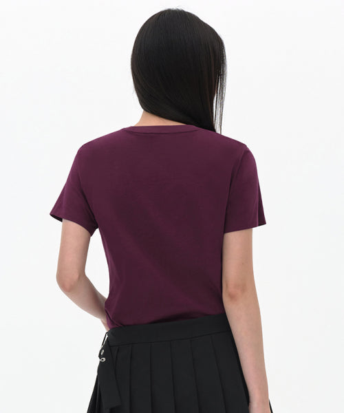 MUSINSA STANDARD WOMAN MUSINSA STANDARD WOMAN T-Shirt Burgundy