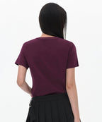 MUSINSA STANDARD WOMAN MUSINSA STANDARD WOMAN T-Shirt Burgundy