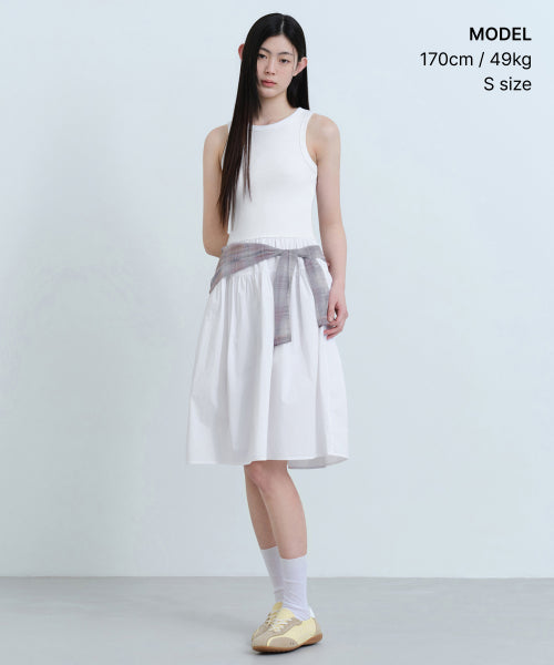MUSINSA STANDARD WOMAN MUSINSA STANDARD WOMAN Women's Tank Top Combination Dress [White]