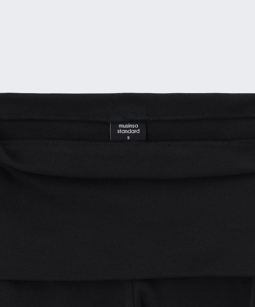 MUSINSA STANDARD WOMAN MUSINSA STANDARD WOMAN Women's Turn-Down Micro Jersey Shorts (Black)