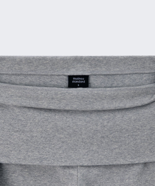 MUSINSA STANDARD WOMAN MUSINSA STANDARD WOMAN Women's Turn-Down Micro Jersey Shorts (Medium Gray)