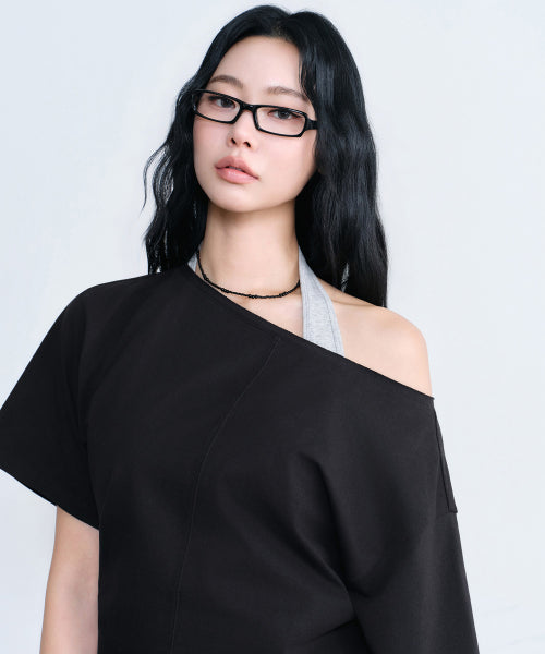 MUSINSA STANDARD WOMAN MUSINSA STANDARD WOMAN T-Shirt Relaxed Off-Shoulder