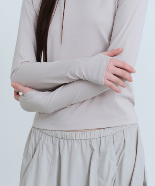 MUSINSA STANDARD WOMAN MUSINSA STANDARD WOMAN T-Shirt Slim Crew Neck Long Sleeve
