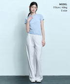 MUSINSA STANDARD WOMAN MUSINSA STANDARD WOMAN T-Shirt Slim Crew Neck Cloudy Blue