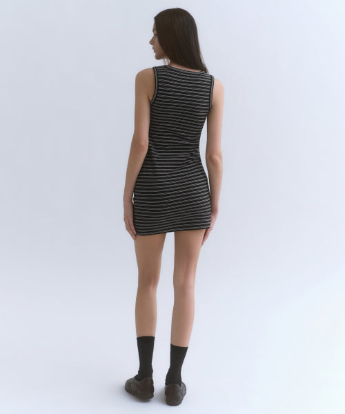 MUSINSA STANDARD WOMAN MUSINSA STANDARD WOMAN Women's Striped Tank Dress [Black]